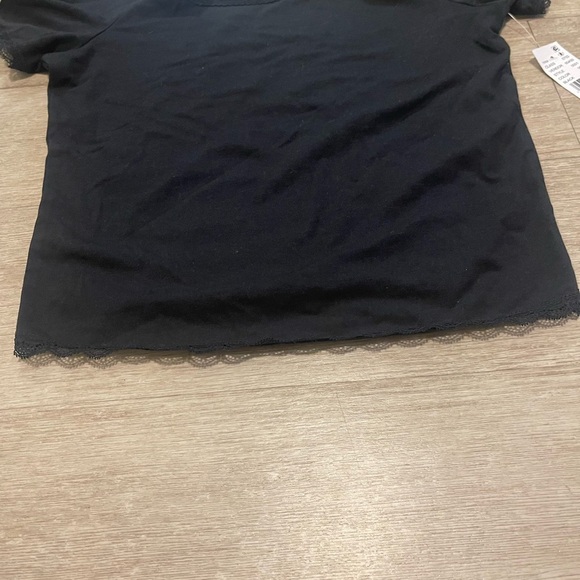 NWT PACSUN Elegant Black Lace Trim Top - Picture 4 of 8